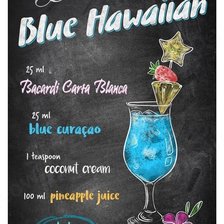 Схема вышивки «nápoje 2 - blue hawaiian»
