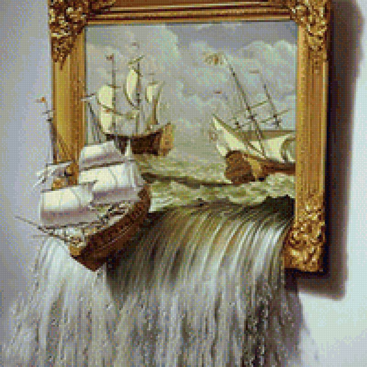 уплывающие корабли 2 - корабль, море - предпросмотр