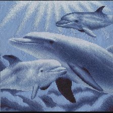 Оригинал схемы вышивки «Дельфины» (№2449346)
