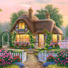 Схема вышивки «дом»