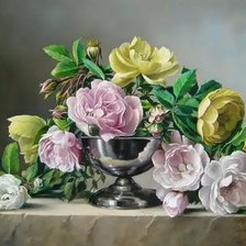 Схема вышивки «Цветы в чаше»