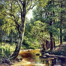 Схема вышивки «Лесной ручей»