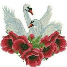 Схема вышивки «cisnes»