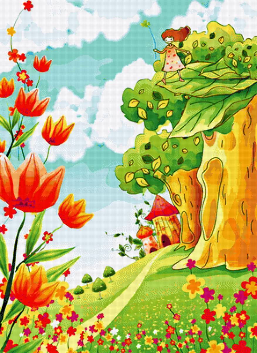 Лето - девочка природа лето - предпросмотр