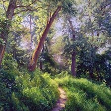 Схема вышивки «лес»