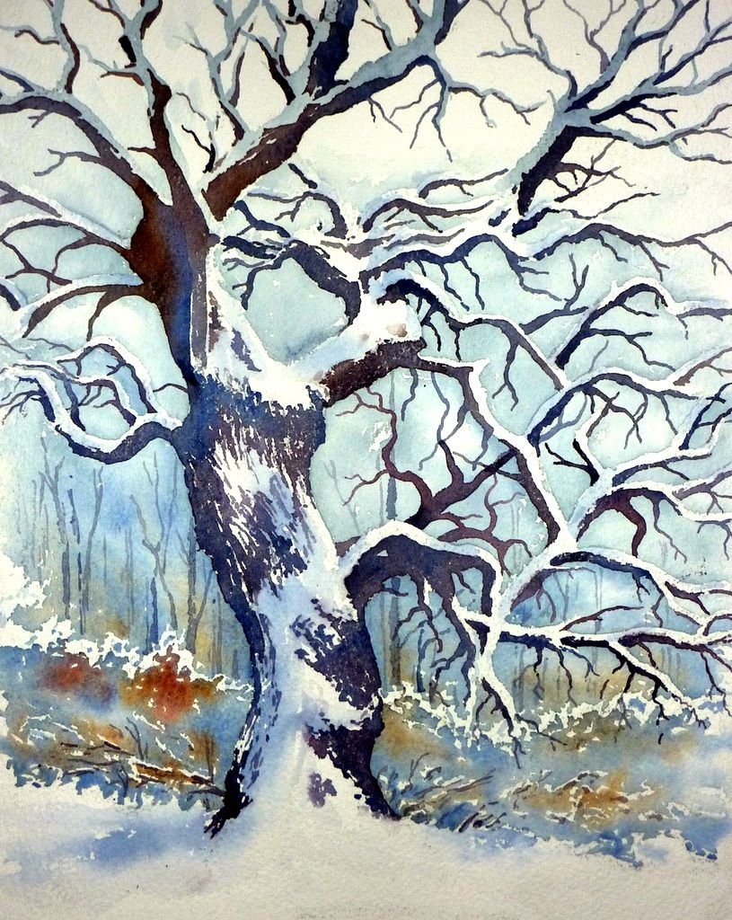 старое дерево - рисунок - оригинал