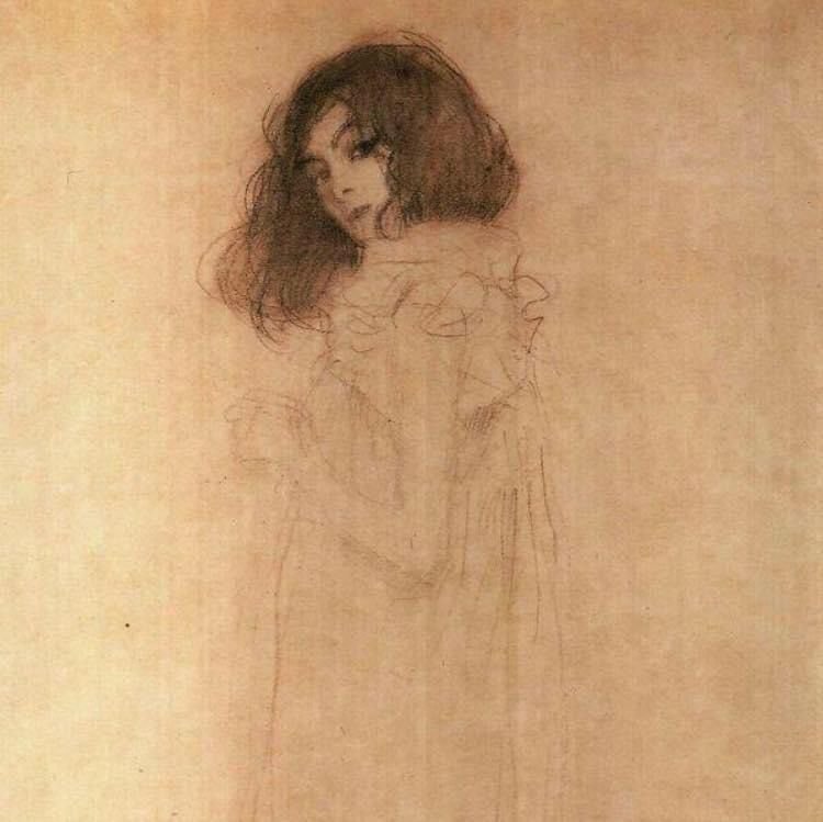 Климт - женщина, девушка, искусство, картина, репродукция - оригинал