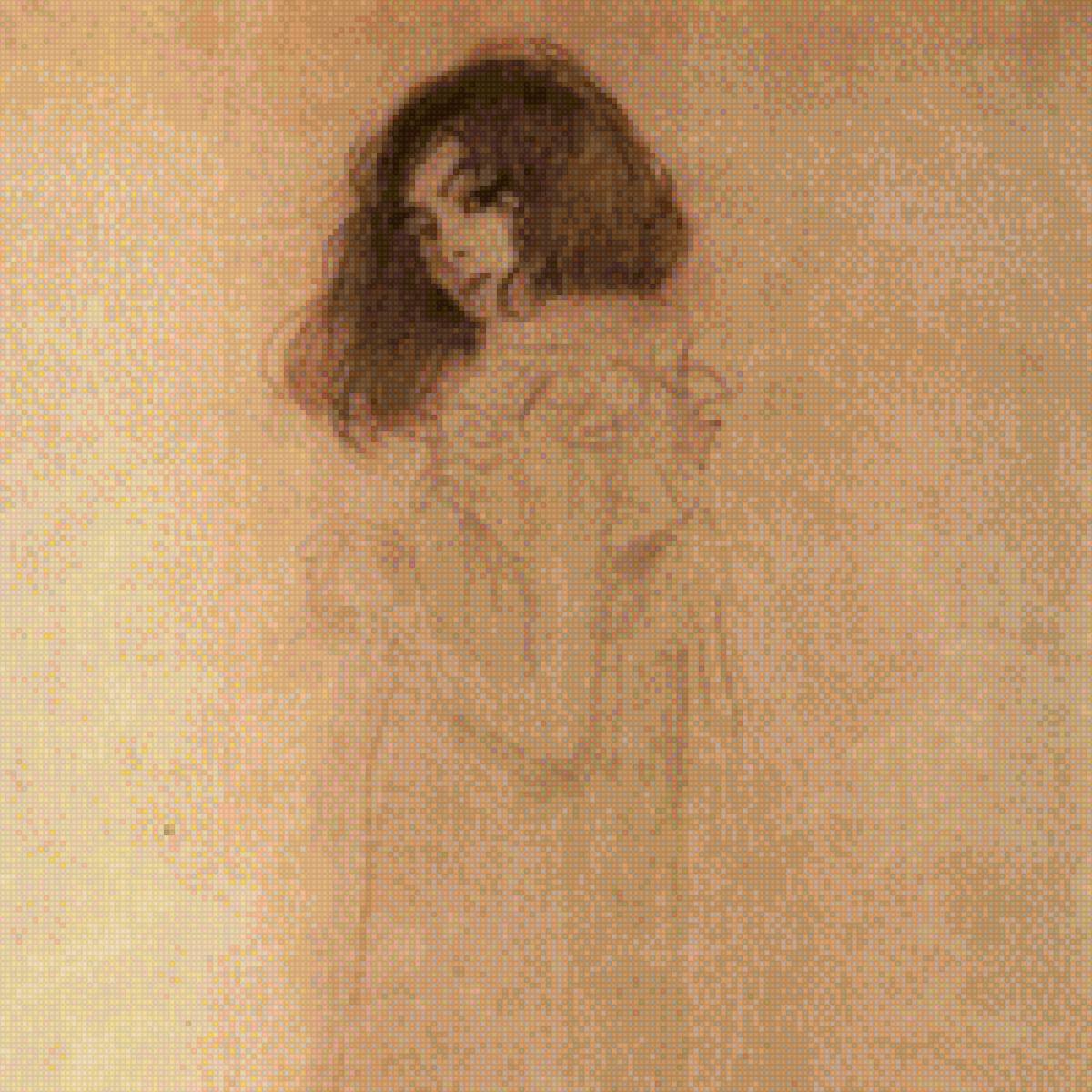 Климт - картина, девушка, женщина, искусство, репродукция - предпросмотр