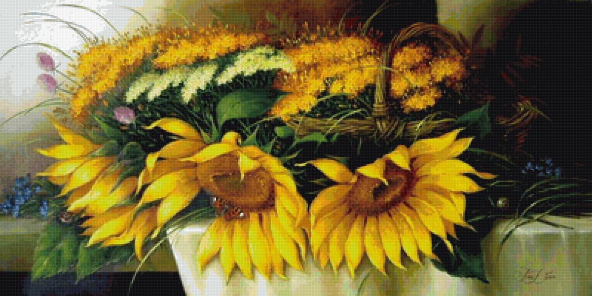 Подсолнухи - цветы - предпросмотр