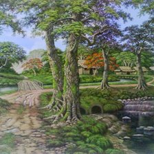 Схема вышивки «пейзаж»