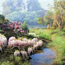 Схема вышивки «у ручья»