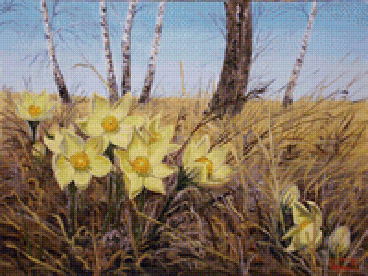 Подснежники - пейзаж, весна - предпросмотр