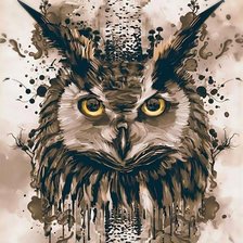 Схема вышивки «сова»