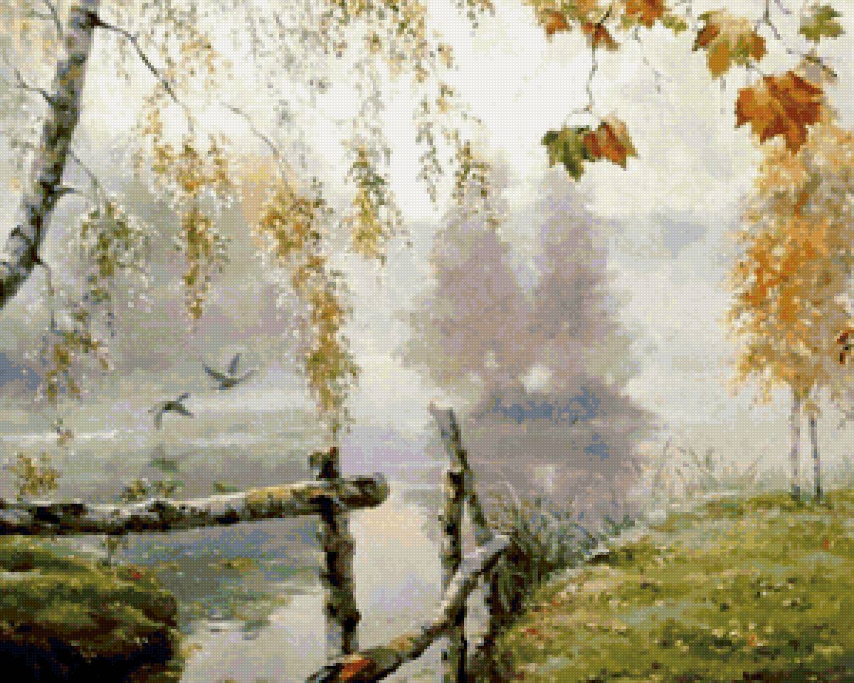 Пейзаж - дождь, осень - предпросмотр