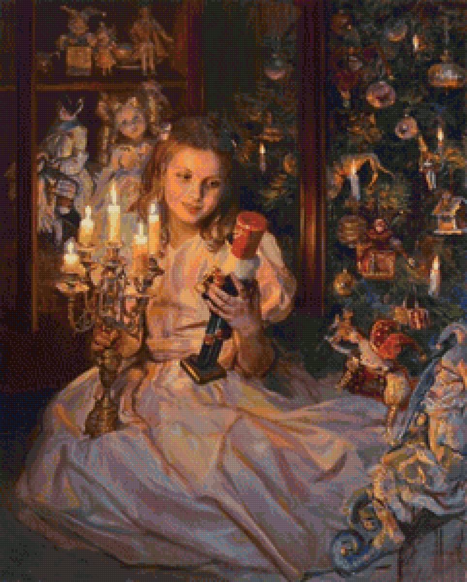 Картина - щелкунчик, игрушки, девочка - предпросмотр