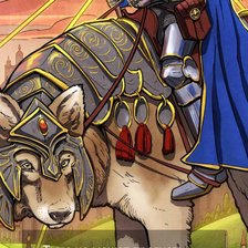 Схема вышивки «Рыцарь на волке»