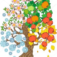 Схема вышивки «4 сезона»