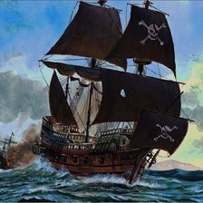 Оригинал схемы вышивки «Пиратский корабль» (№2453724)