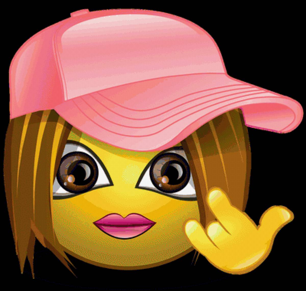 Смаил - смайлик девушка девочка кепка улыбка крут - предпросмотр