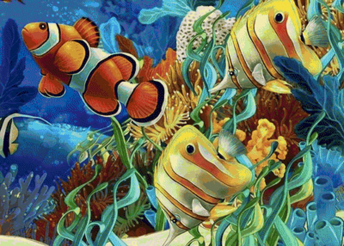 подводное царство - море, рыба - предпросмотр