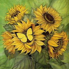 Схема вышивки «подсолнухи»