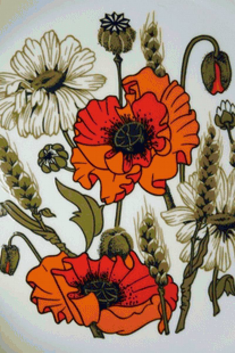 маки - панно - предпросмотр