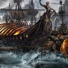 Схема вышивки «Корабль»