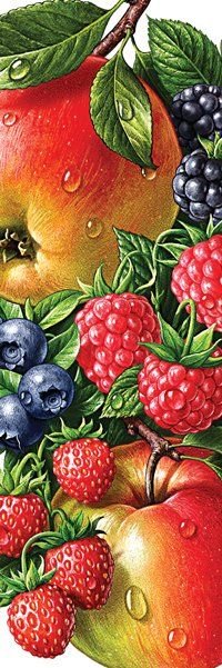 Панно "Летнее изобилие" - ягоды, панно, фрукты - оригинал