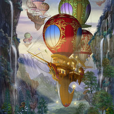 Схема вышивки «воздушный корабль»