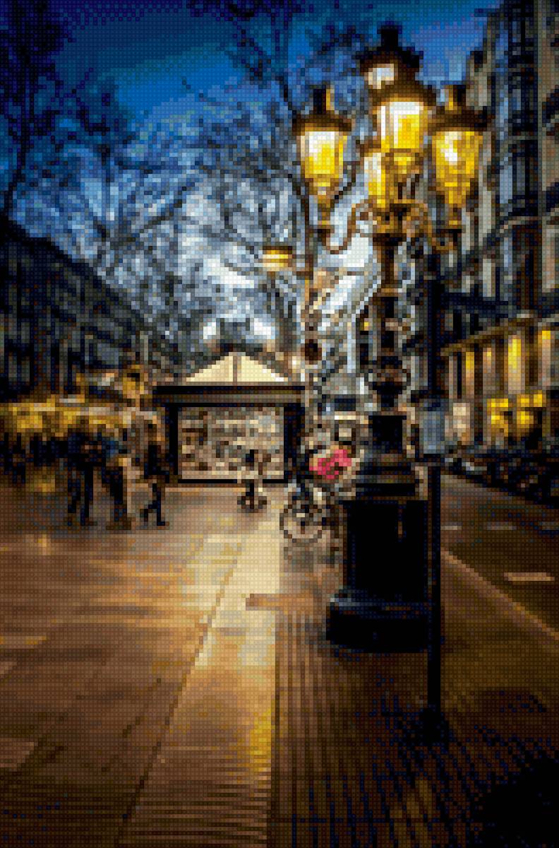 Улица, фонарь - городской пейзаж - предпросмотр