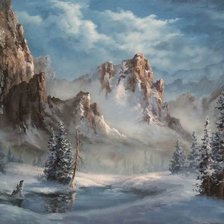 Схема вышивки «горы»