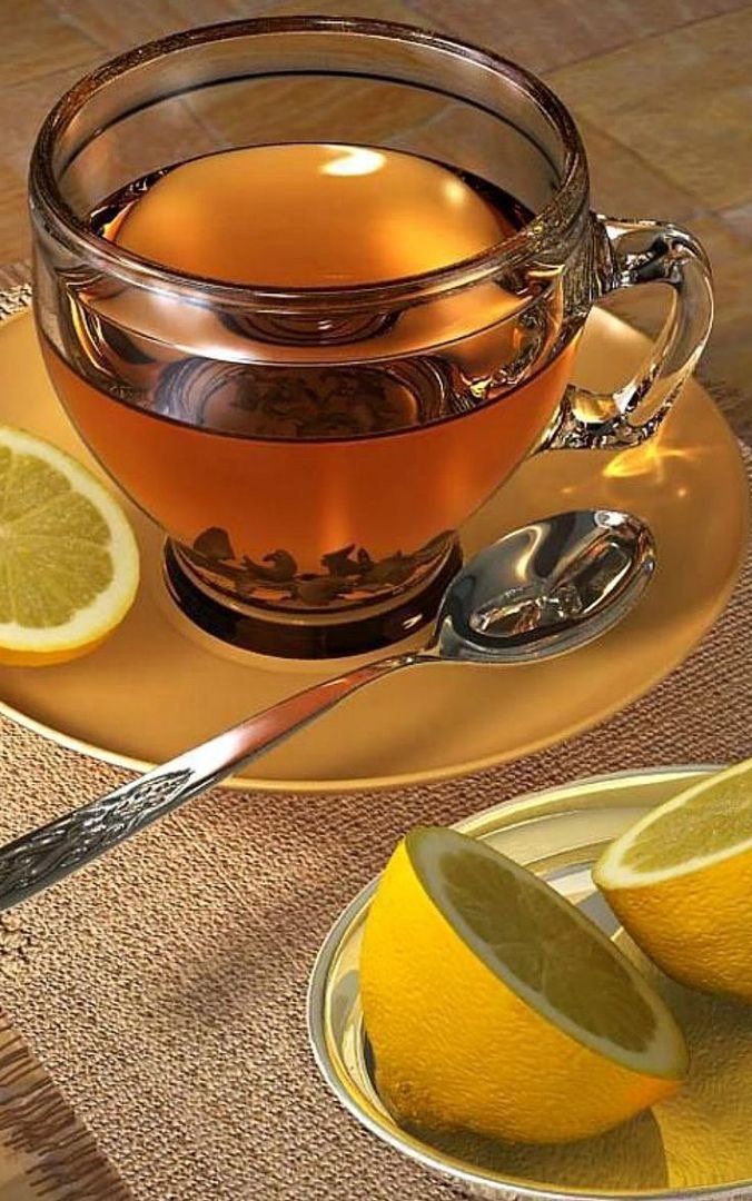 Чай с лимоном - чай, натюрморт - оригинал