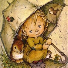 Схема вышивки «Под дождем»