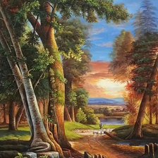 Схема вышивки «Пейзаж»