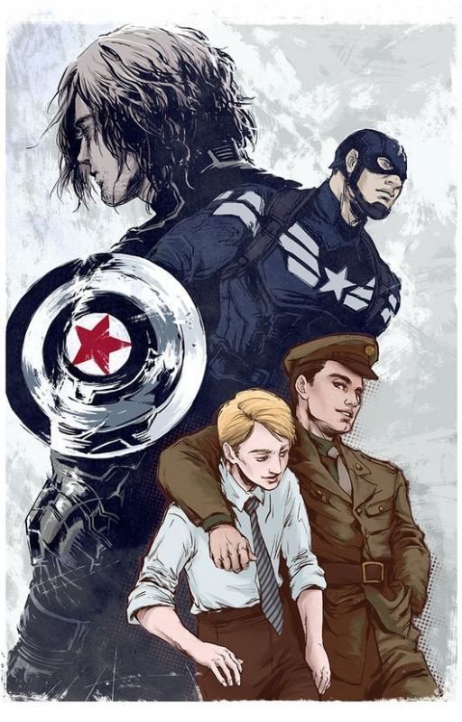 Стив Роджерс и Баки Барнс - стив роджерс, супергерои, капитан америка, зимний солдат, баки - оригинал
