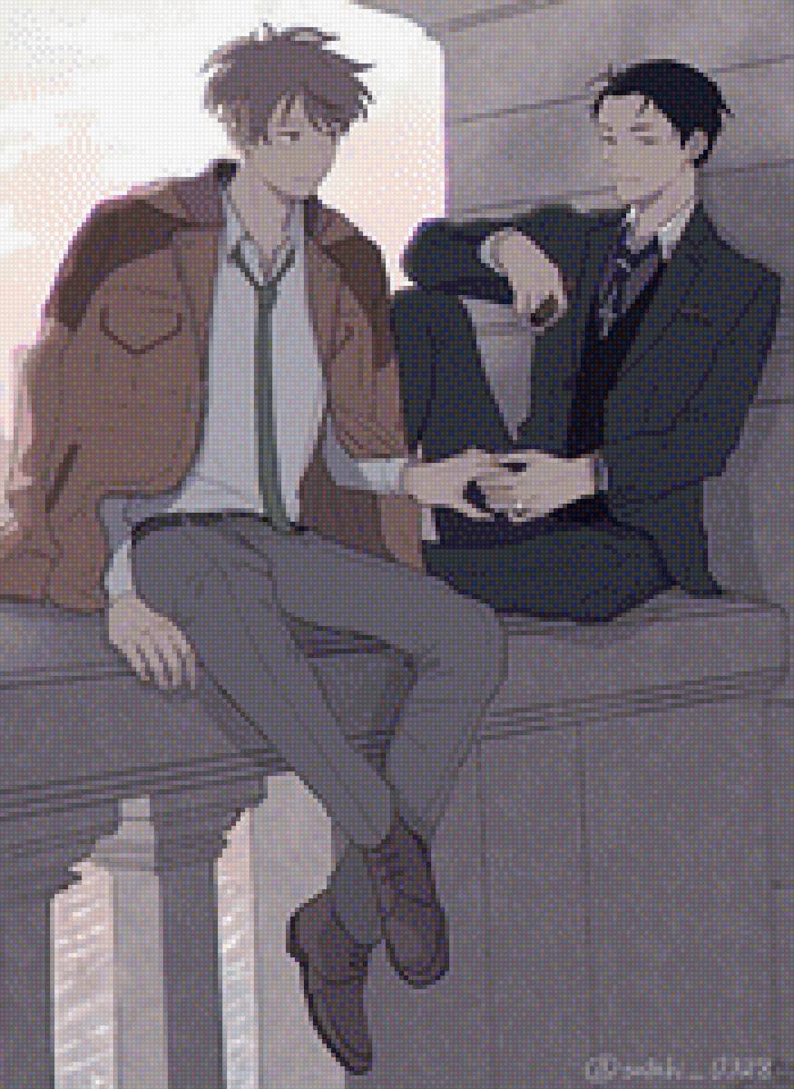 Като и Дайске:) - камбэ дайске, аниме, хару като, богатый детектив - предпросмотр