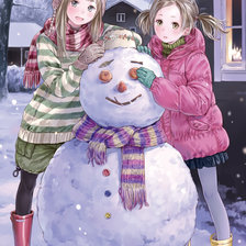 Схема вышивки «Снеговичек»