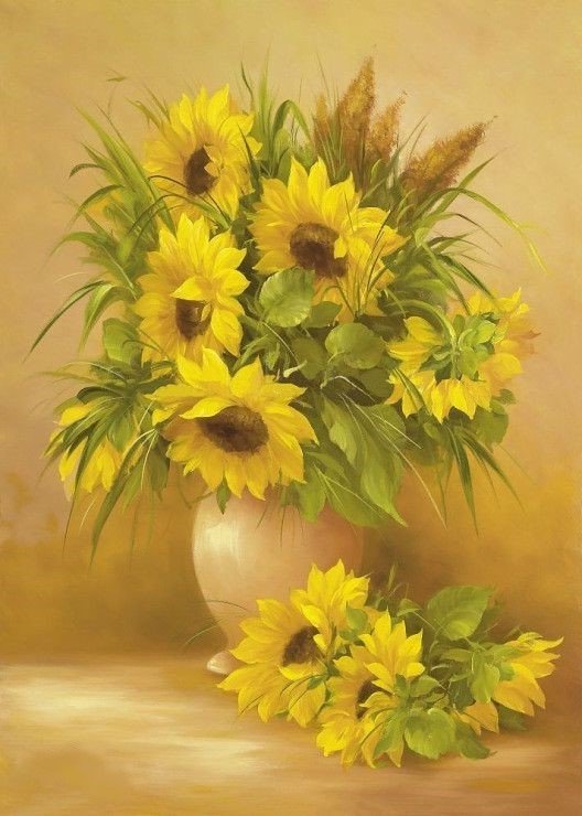 Букет подсолнухов - цветы - оригинал