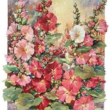 Схема вышивки «мальвы»