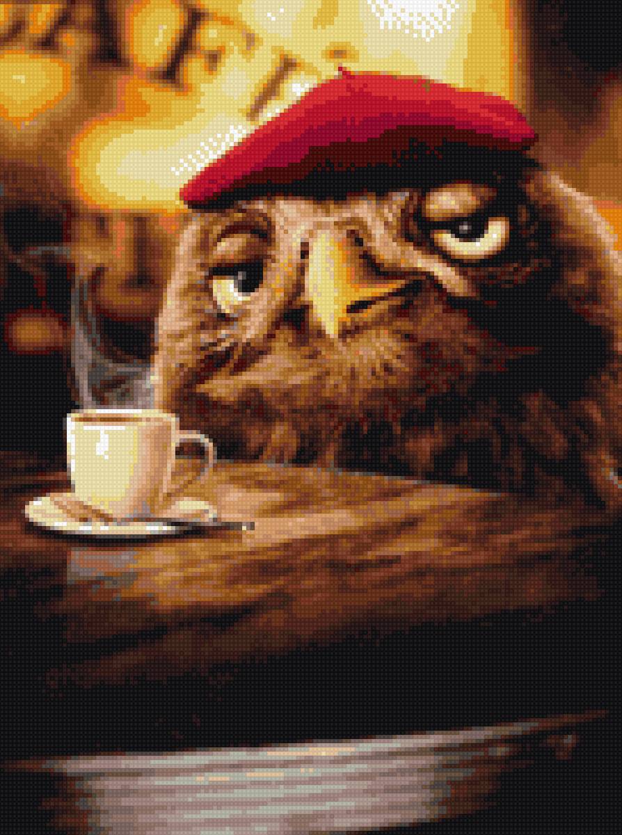 Совушка - сова, кофе - предпросмотр