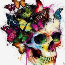 Схема вышивки «Череп»