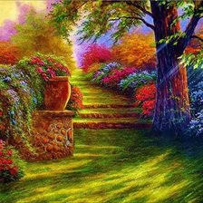 Схема вышивки «Лесница»