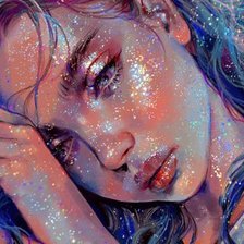 Схема вышивки «Девушка»