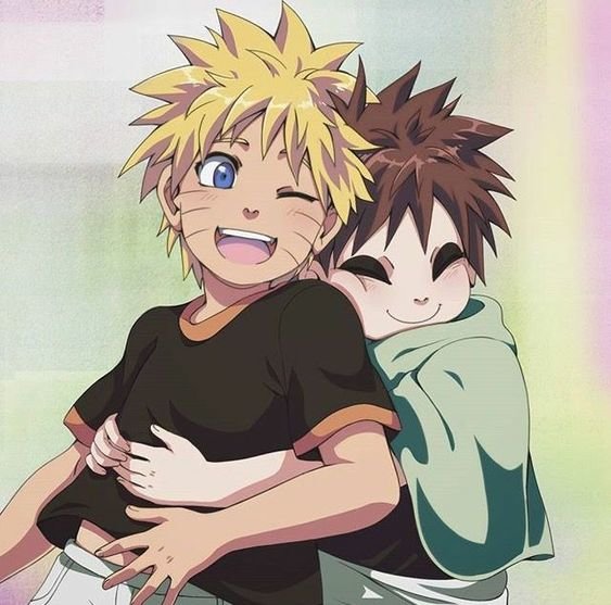 Малыши Наруто и Гаара - наруто, гаара, ниндзя, аниме - оригинал