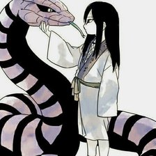 Схема вышивки «Орочимару и змея)»