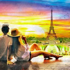 Схема вышивки «Двое»