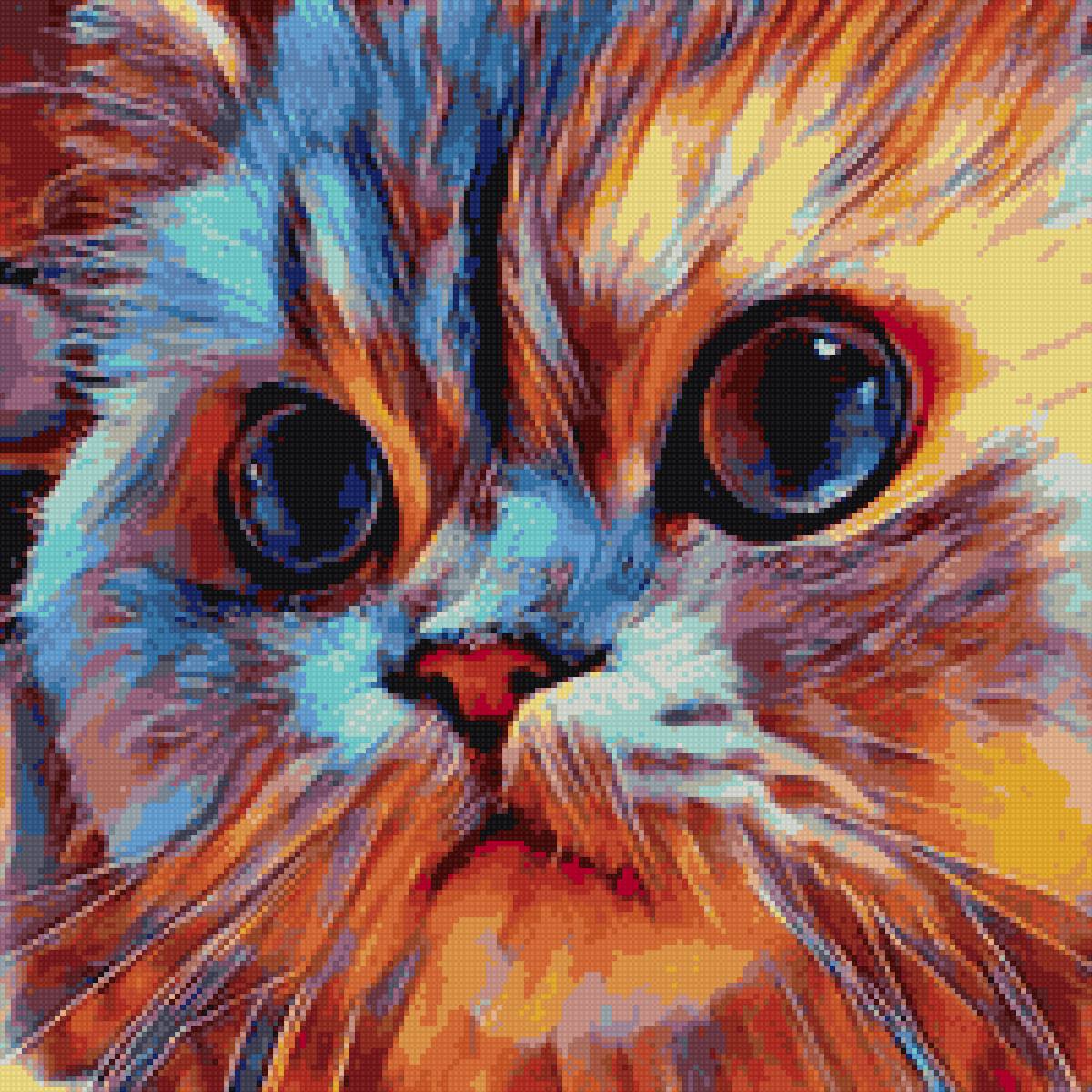 Кот рисунок цветной. Разноцветные котики. Кот акрилом. Кот с разноцветной мордой. Картины с мордой кота.