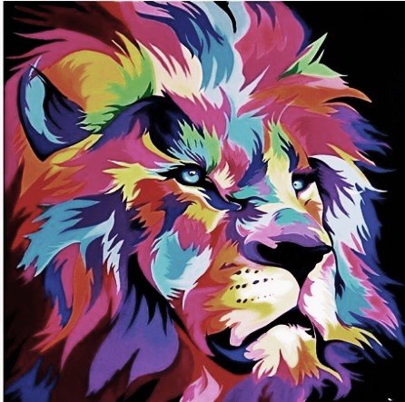 №2464200 - дикие животные, арт, лев - оригинал