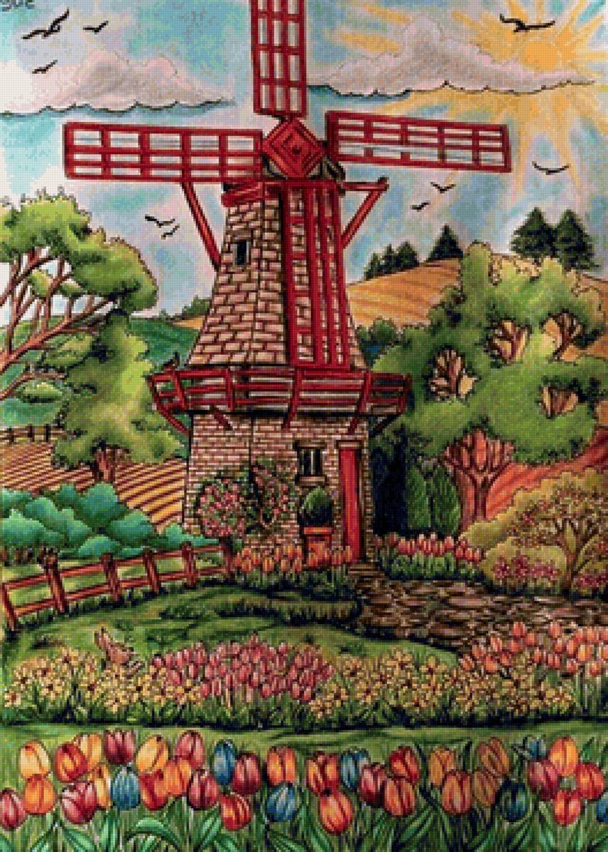 мельница - рисунок - предпросмотр