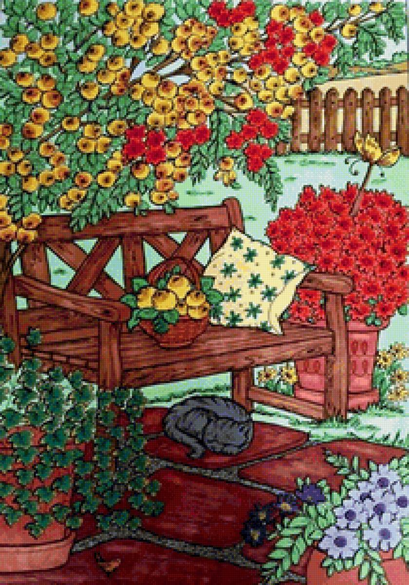 в саду - рисунок - предпросмотр